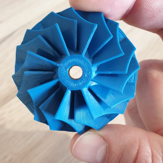 Réalisations 3D -Hélice bleue matière technique - Pro3DTech